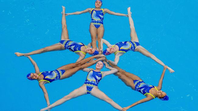 The swimmers at Mermaids Synchronised Swimming Club are highly dedicated. Picture: Jerad Williams