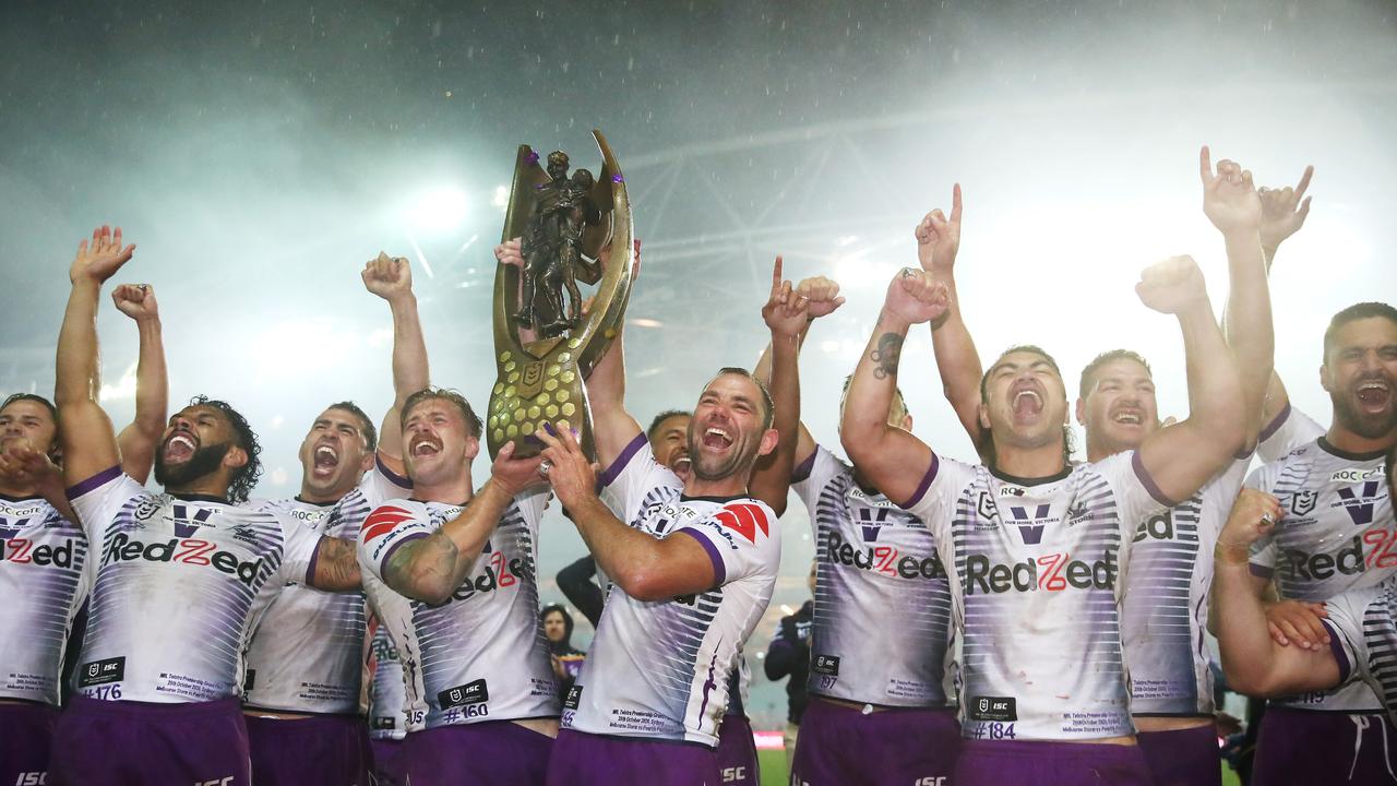 The Storm are required to isolate on the Sunshine Coast after winning the premiership last Sunday in Sydney. (Photo by Cameron Spencer/Getty Images)