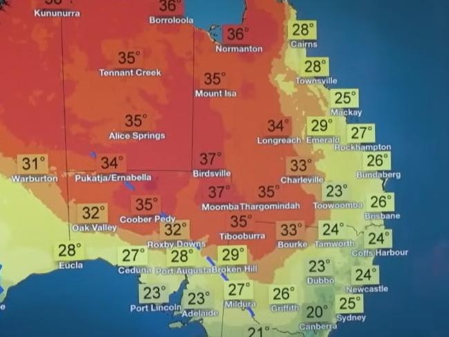 Temperatures are set to soar over the weekend. Picture: BOM