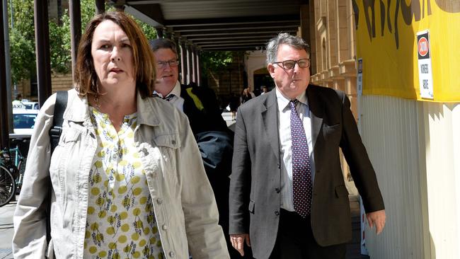 Catherine and Robert Chattaway outside court. They were attacked by their son, who suffers from schizophrenia. Photo: Greg Higgs.