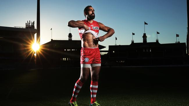 The Adam Goodes documentary - The Final Quarter - documents the final three years of the Sydney superstar’s career when fans turned on him. Picture: Phil Hillyard