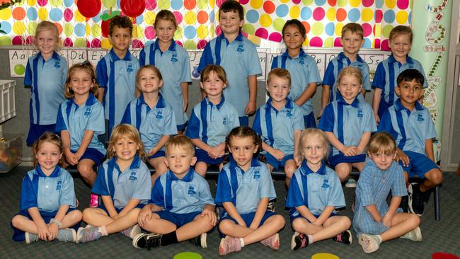 Glenella State School Prep B Teacher Mrs Joanne Brown. Back Row: Ruby, Gabriel, Amelia O, Louie, Antonella, Hawkins, ZarahMiddle Row: Mia, Rhea, Odette, Isaac, Lara, Jai Front Row: Hayley, Autumn, Hunter, Amelia D, Bridi, Clarke Absent: Bodhi, Dev. Picture: Michaela Harlow