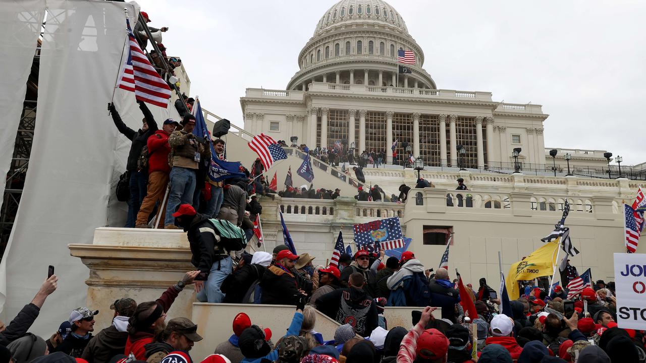 Protesters gather outside the US Capitol Building in Washington, DC. Picture: Tasos Katopodis/Getty Images/AFP