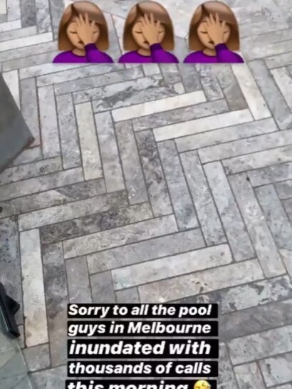 ABC journalist Jen Browning calls out AFL WAG Bec Judd for complaining about the pool in her multi million dollar mansion being dirty from a dust storm. Source: Instagram