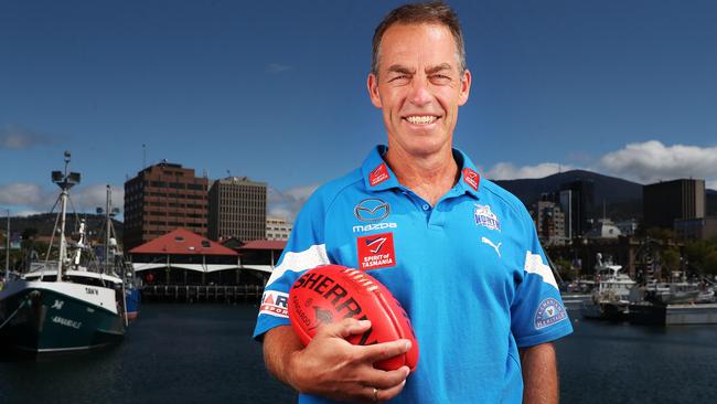 Alastair Clarkson coach of North Melbourne Football Club in Hobart ahead of the 2023 AFL season. Picture: Nikki Davis-Jones