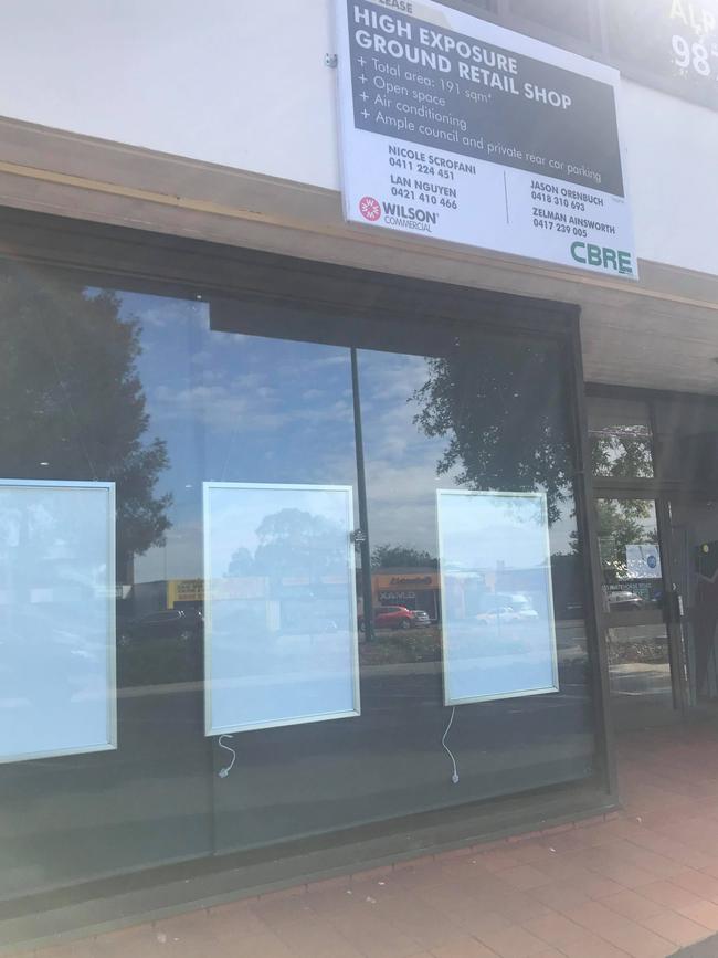 A shop for lease in Mitcham.