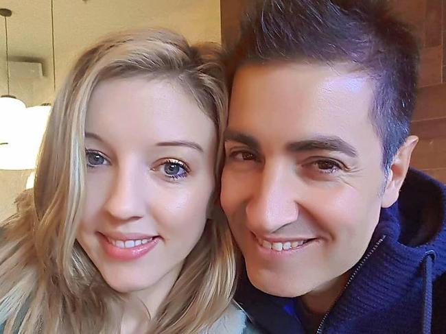 Ross Makris with his fiance Felicity Ward . Picture: Facebook