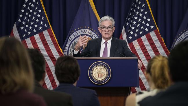 US Federal Reserve board chairman Jerome Powell. Picture: Getty Images