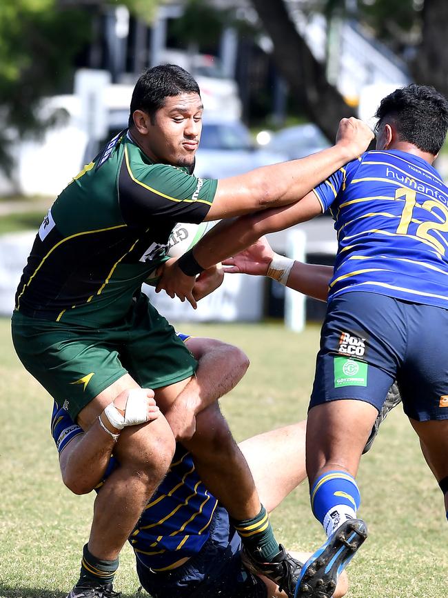 West player Baguio Johnson-Tiumalu Club rugby colts 1 Easts v Wests. Saturday May 8, 2021. Picture, John Gass