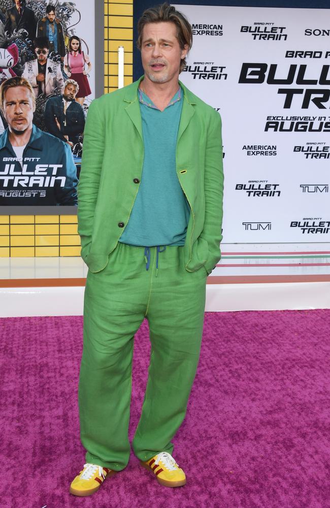 Pitt, pictured here at the LA premiere of his film Bullet Train earlier this month, quit drinking in 2017. Picture: Jon Kopaloff/Getty Images