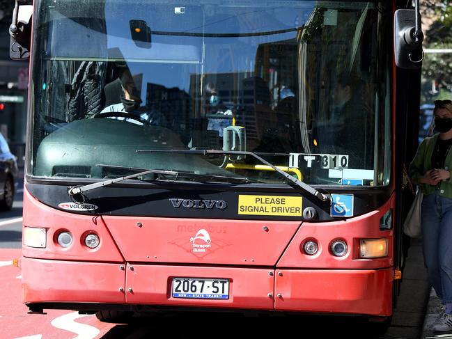 SYDNEY, AUSTRALIA - NCA NewsWire Photos AUGUST, 27, 2020: A State Transit Authority (SA) bus is seen in the CBD of Sydney. Sydney contact tracers are working in overdrive after a trainee bus driver travelled on more than a dozen routes across the North-West while infectious with COVID-19. Picture: NCA NewsWire/Bianca De Marchi