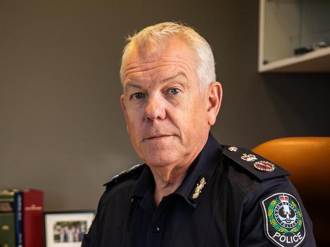 SA Weekend shoot with South Australia Police Commissioner Grant Stevens, on May 15th, 2022, in his Angas Street Office, in Adelaide.Picture: Tom Huntley