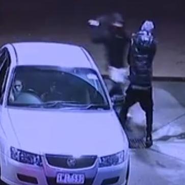 A teenager was set upon while refuelling his car at a Doreen petrol station. Picture: Channel 7