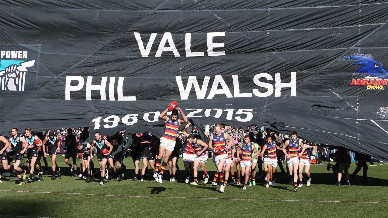There was an outpouring of emotion following Walsh’s death. Picture: AFL Media