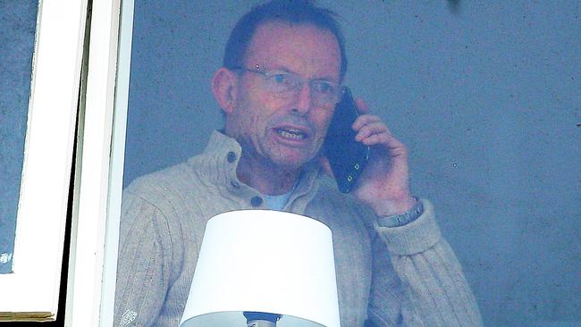 Tony Abbott pictured at the family home in Forrestville after the Liberal spill. Picture: Sam Ruttyn