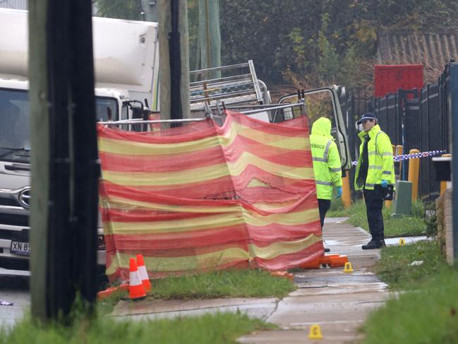 Two cars were found burnt-out nearby. Picture: NewsWire / Damian Shaw