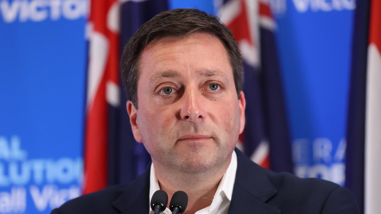 Victorian Liberal leader Matthew Guy faced a humiliating defeat this weekend. Picture: David Caird