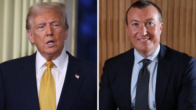 US president-elect Donald Trump, and Business Council of Australia chief Bran Black. Picture: Getty Images / Britta Campion