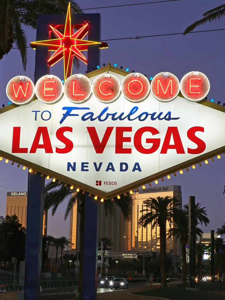 The famous Las Vegas sign. Photo: Ethan Miller/Getty Images/AFP