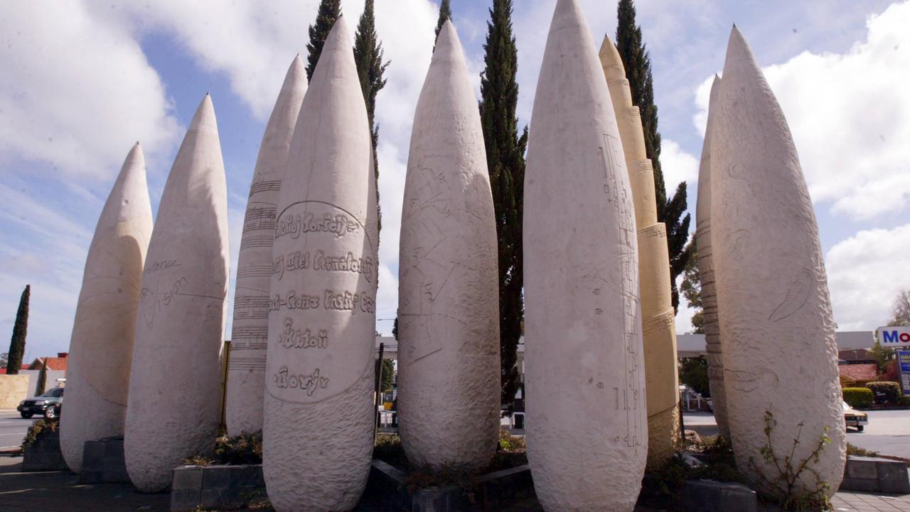 The Fossil Forest sculpture at Glen Osmond.