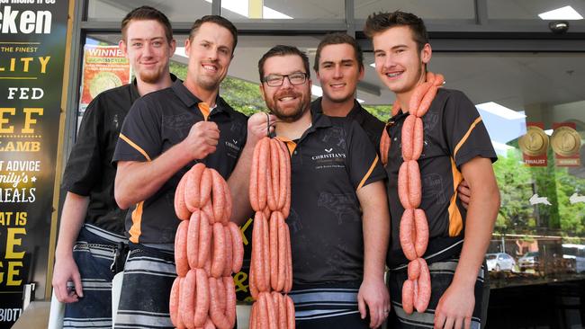 Ryan Halstead, Matt Asgill, Luke Ranger, Cameron Eady, and Ethan Forsyth from Christian’s Premium Meats.