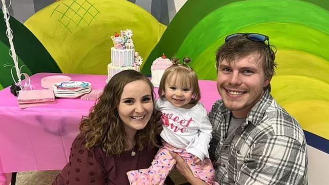 Britni with her husband and daughter. Her business began when her husband accidentally spoiled her expressed breastmilk she was storing in a freezer. Picture: Facebook