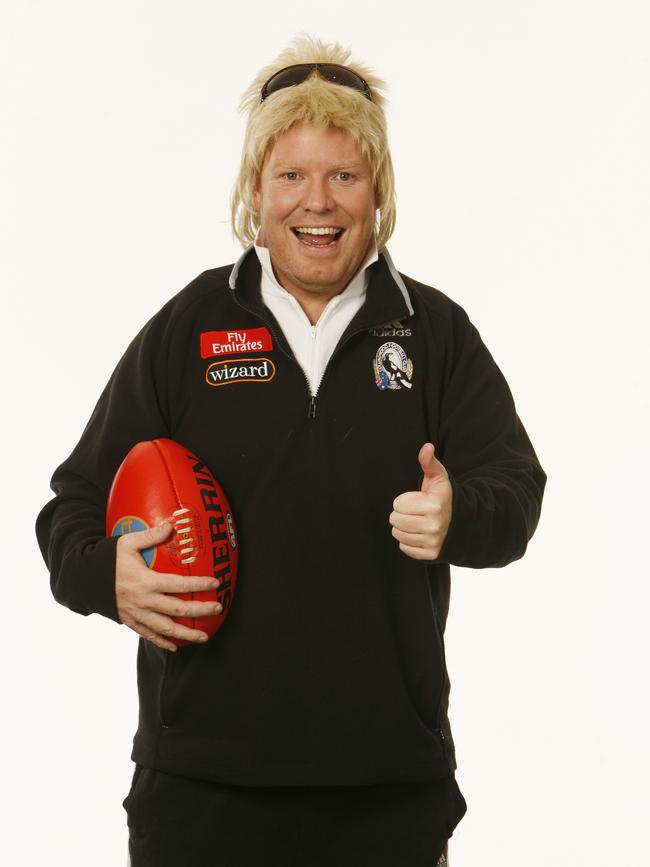 Peter Helliar needs no introduction as Magpie great Brian ‘Strauchanie’ Strauchan.