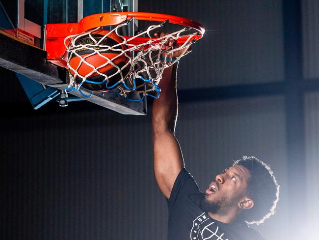 Jerron Jamerson scored 44 points for Tracy Village Jets upon his return to Darwin Basketball. Picture: Che Chorley