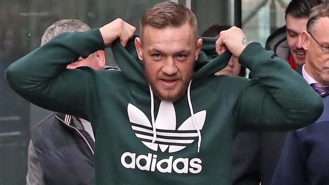 Conor McGregor leaving Blanchardstown District Court in Dublin.