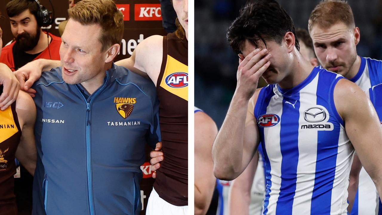 Hawthorn thumped North Melbourne on Sunday.