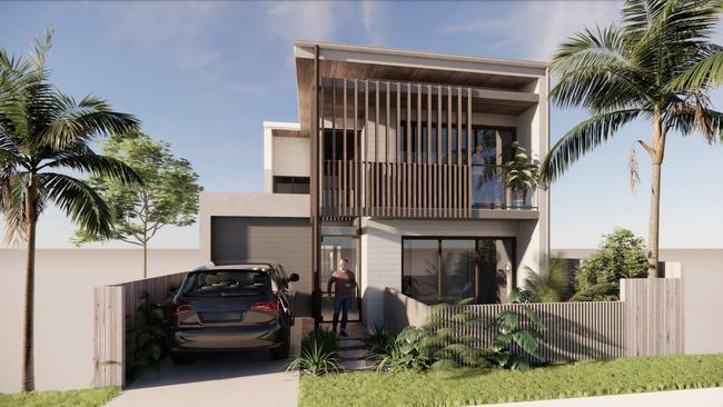 A renders of possible housing at Mr Gasparin’s Half Moon Bay development. Picture: Supplied