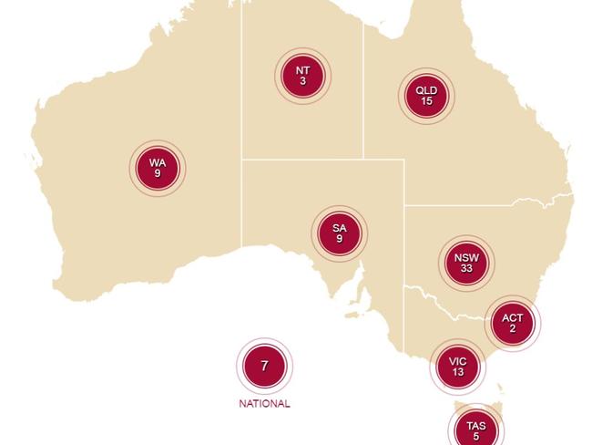 The projects on Infrastructure Australia's list.