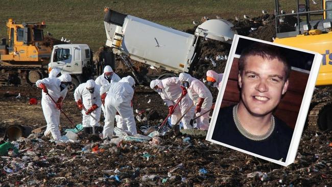 Forensics search a Tasmanian dump in the wake of Jake Anderson-Brettner’s death.