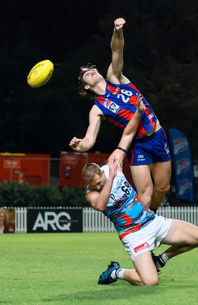 Port Melbourne playing a night game at home this year. Pic: Port Melbourne FC