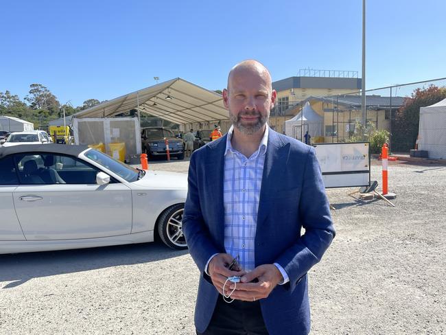 Jeroen Weimar at a Frankston testing site Picture: Lucy Callandar