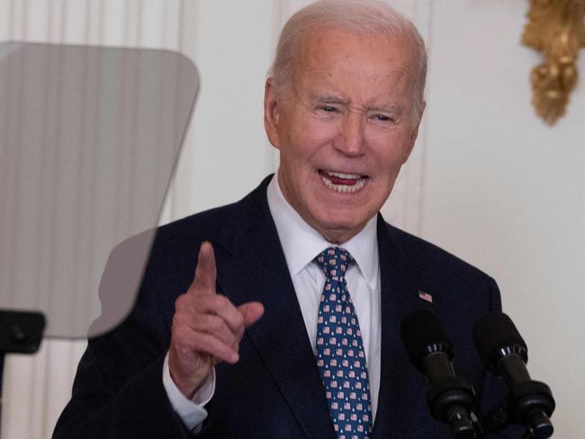 US President Joe Biden delivers remarks at a Medal of Honor Ceremony in the East Room at the White House in Washington, DC, on January 3. Picture: Chris Kleponis / AFP