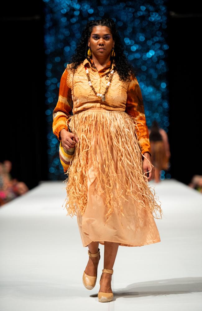 2024 Country to Couture at the Darwin Convention Centre showcases hand-designed First Nations fashion. Picture: Pema Tamang Pakhrin