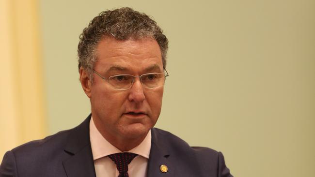 Opposition health spokesman John-Paul Langbroek at State Parliament — he is concerned about the latest ambulance response data. Pic Annette Dew