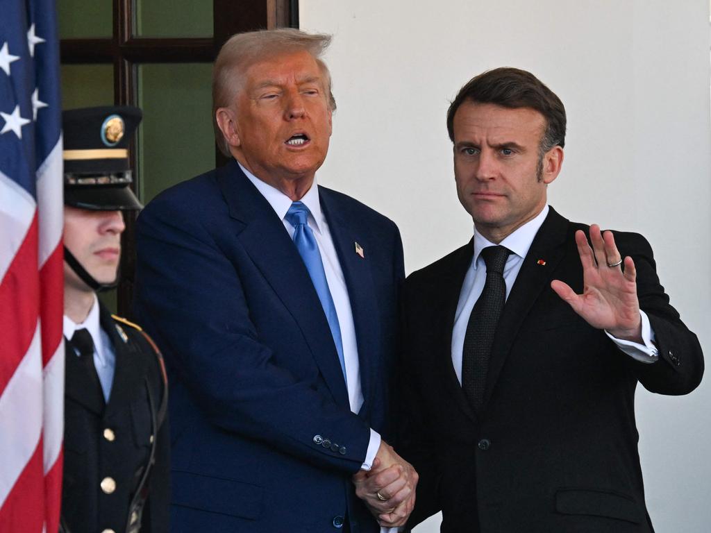 The pair greeted each other ahead of a bilateral meeting expected to be dominated by Russia’s war on Ukraine. Picture: Roberto Schmidt/AFP