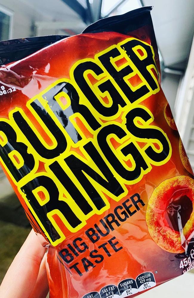 Burger Rings ranked ninth in the Australian Chip Survey. Picture: @vera.doce