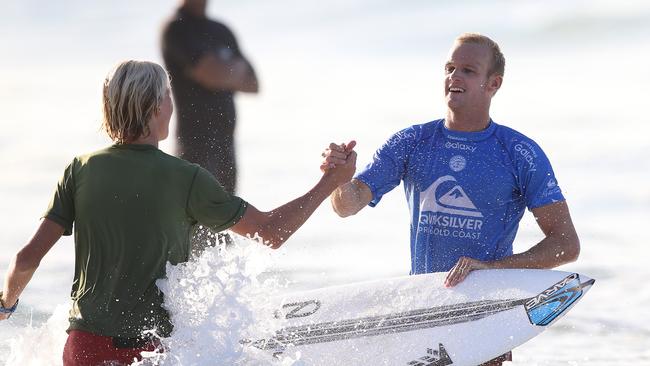 Giant killer Stu Kennedy after defeating Gabriel Medina during round 3 of the Quiky Pro at Snapper Rocks on the Gold Coast. Pics Adam Head