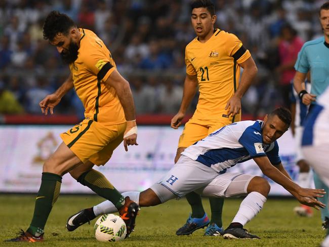 Bresciano says the Socceroos, with Mile Jedinak and Massimo Luongo, is well placed ahead of facing Honduras again. Picture: AFP