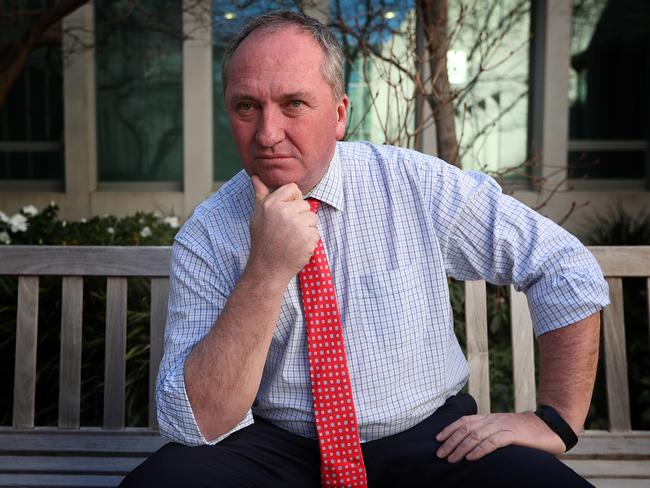 *** COURIER MAIL SPECIAL   -  Barnaby Joyce in his office at Parliament House in Canberra. Picture Kym Smith