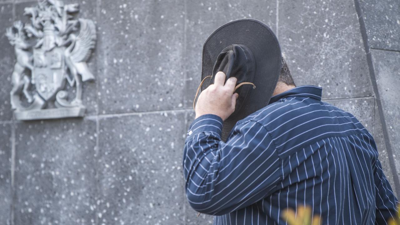 Joshua Aaron Macgowan leaves Toowoomba Courthouse after pleading guilty to possessing CEM. Friday, February 10, 2023. Picture: Nev Madsen.