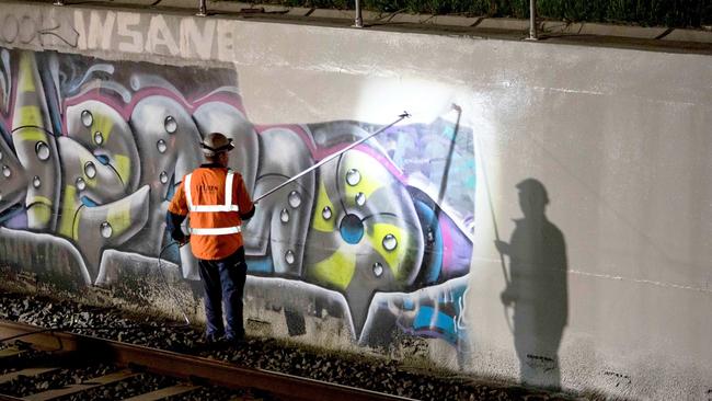 Melbourne City Council has undertaken 21,851 graffiti removal jobs so far this year.