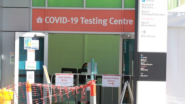 Gold Coast University Hospital Covid testing clinic. Pic Mike Batterham