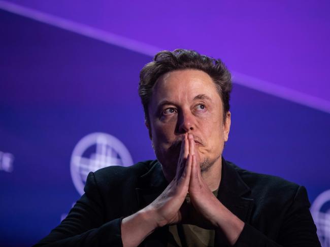 BEVERLY HILLS, CALIFORNIA - MAY 6: Elon Musk, co-founder of Tesla and SpaceX and owner of X Holdings Corp., speaks at the Milken Institute's Global Conference at the Beverly Hilton Hotel,on May 6, 2024 in Beverly Hills, California. The 27th annual global conference explores various topics, from the rise of generative AI to electric vehicle trends and features participants, soccer star David Beckham and actor Ashton Kutcher.   Apu Gomes/Getty Images/AFP (Photo by Apu Gomes / GETTY IMAGES NORTH AMERICA / Getty Images via AFP)