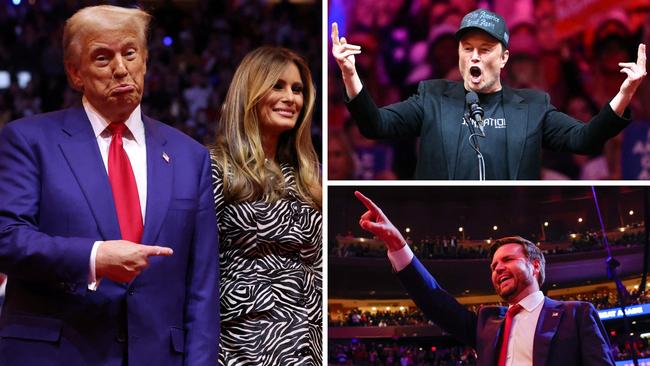 Donald Trump speaks to thousands of supporters at Madison Square Gardens.