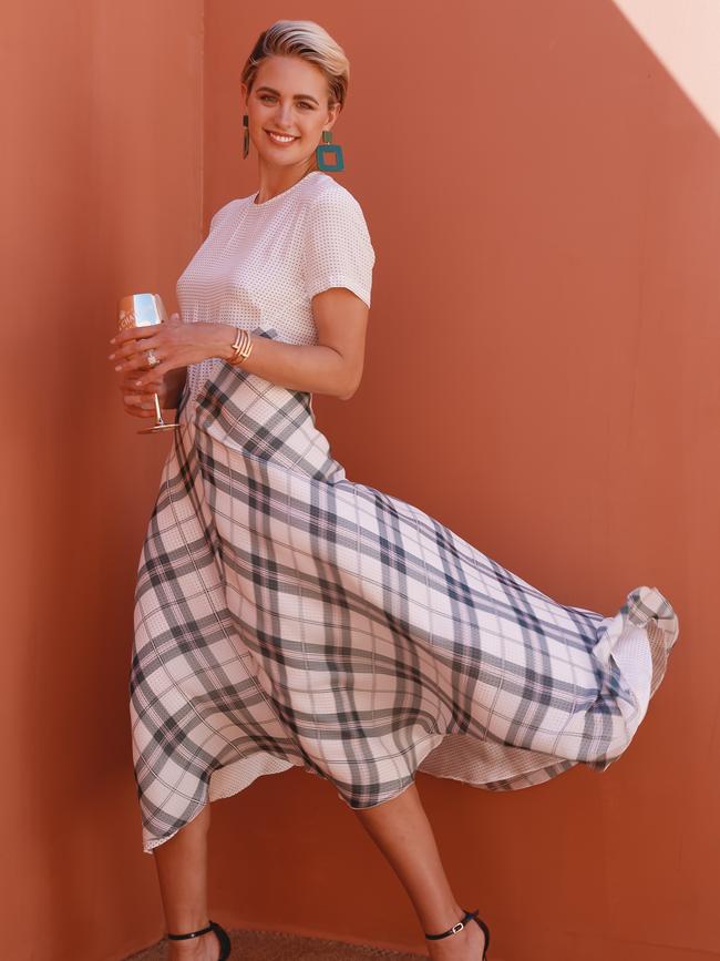 Jesinta Franklin at the Magic Millions. Picture: Jared Vethaak