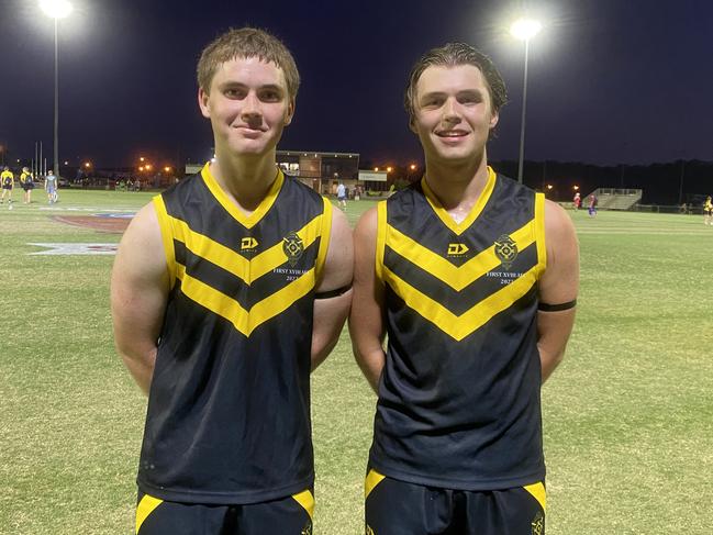 St Laurence's senior male captains Lachlan Warwick and Jack Kalan. Picture: Eddie Franklin